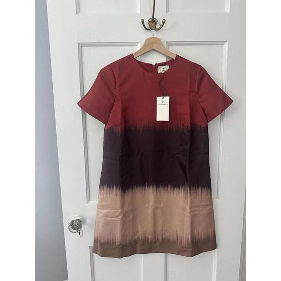 Tuckernuck Gradient Mini Dress in Red and Brown - Picture 2 of 4